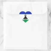 Sticker Cœur Drapeau Lesotho Splendide patriotique (Sac)