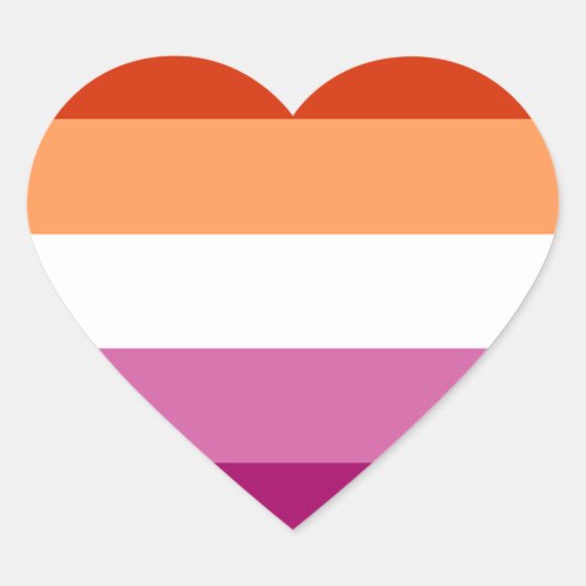 Sticker Cœur Drapeau LGBTQ Lesbian Pride (Devant)