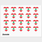 Sticker Cœur Drapeau Liban/Liban (Feuille)