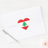 Sticker Cœur Drapeau Liban/Liban (Enveloppe)
