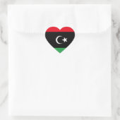 Sticker Cœur Drapeau libyen (Sac)