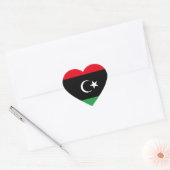 Sticker Cœur Drapeau libyen (Enveloppe)