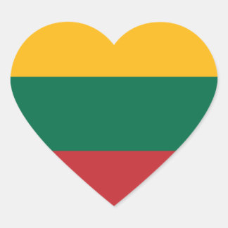 Sticker Cœur Drapeau Lituanie