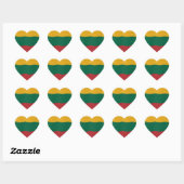 Sticker Cœur Drapeau lituanien (Feuille)