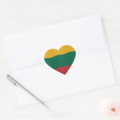 Sticker Cœur Drapeau lituanien (Enveloppe)