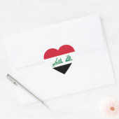 Sticker Cœur Drapeau national actuel de l'Irak (Enveloppe)