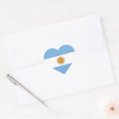 Sticker Cœur Drapeau national de l'Argentine (Enveloppe)