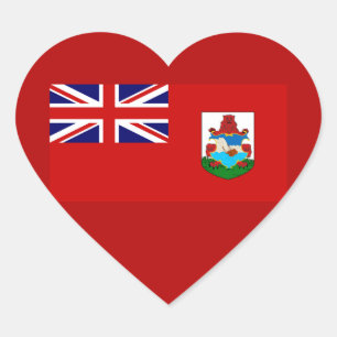 Sticker Cœur Drapeau national des Bermudes