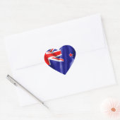 Sticker Cœur Drapeau néo-zélandais (Enveloppe)