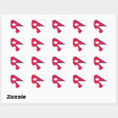 Sticker Cœur Drapeau népalais (Feuille)
