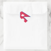 Sticker Cœur Drapeau népalais (Sac)