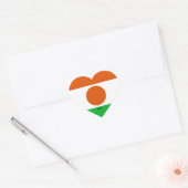 Sticker Cœur Drapeau Niger Splendide patriotique (Enveloppe)