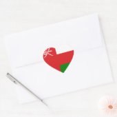 Sticker Cœur Drapeau Oman (Enveloppe)