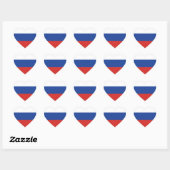 Sticker Cœur Drapeau ordinaire de Russie (Feuille)