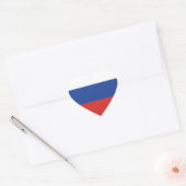 Sticker Cœur Drapeau ordinaire de Russie (Enveloppe)