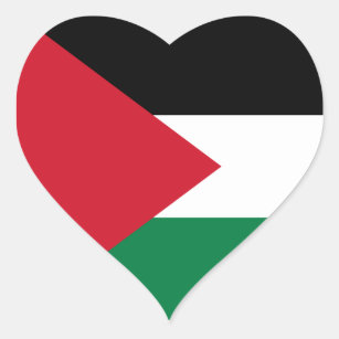Sticker Cœur Drapeau palestinien