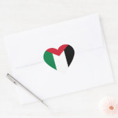 Sticker Cœur Drapeau palestinien (Enveloppe)