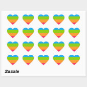 Sticker Cœur Drapeau Panoromantic Pride (Feuille)