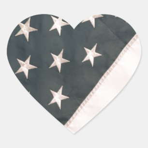 Sticker Cœur Drapeau patriotique américain