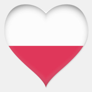 Sticker Cœur Drapeau (polonais) de la Pologne