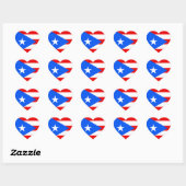 Sticker Cœur Drapeau Porto Rico/Rican. États-Unis, États-Unis,  (Feuille)