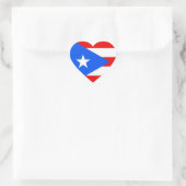 Sticker Cœur Drapeau Porto Rico/Rican. États-Unis, États-Unis,  (Sac)