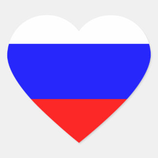 STICKER CŒUR DRAPEAU RUSSE