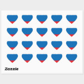 Sticker Cœur Drapeau russe (Feuille)