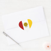 Sticker Cœur Drapeau San Diego (Enveloppe)