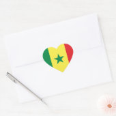 Sticker Cœur Drapeau sénégalais (Enveloppe)