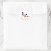 Sticker Cœur Drapeau Silhouette pour fille arménienne (Sac)