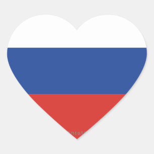 Sticker Cœur Drapeau simple de la Russie