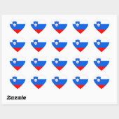 Sticker Cœur Drapeau Slovénie (Feuille)