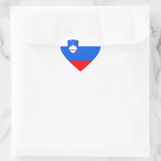 Sticker Cœur Drapeau Slovénie (Sac)