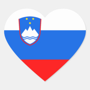 Sticker Cœur Drapeau Slovénie