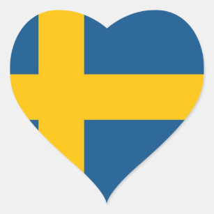 Sticker Cœur Drapeau suédois