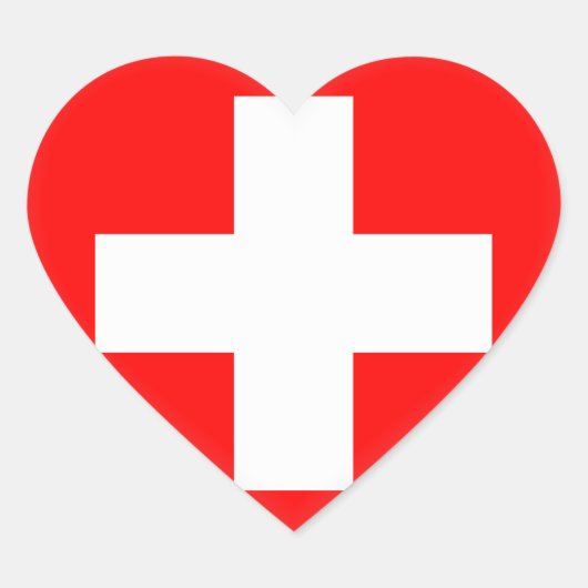 Sticker Cœur Drapeau suisse (Devant)