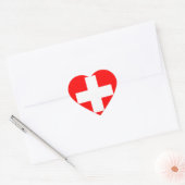 Sticker Cœur Drapeau suisse (Enveloppe)