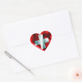 Sticker Cœur Drapeau Suisse (Enveloppe)