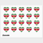 Sticker Cœur Drapeau Suriname Splendid Patriotic (Feuille)