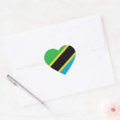 Sticker Cœur drapeau tanzanien (Enveloppe)