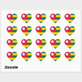 Sticker Cœur Drapeau Togo (Feuille)