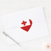 Sticker Cœur drapeau tonga (Enveloppe)