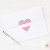 Sticker Cœur Drapeau transgenre (Enveloppe)