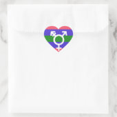 STICKER CŒUR DRAPEAU TRIGENDER ET SYMBOLE (Sac)