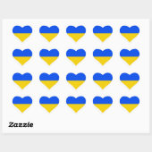 Sticker Cœur drapeau UKRAINE  (Feuille)