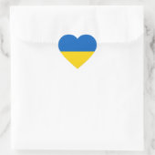 Sticker Cœur Drapeau ukrainien (Sac)
