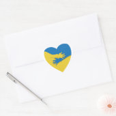 Sticker Cœur Drapeau ukrainien bleu et jaune (Enveloppe)