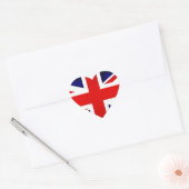 Sticker Cœur Drapeau Union Jack britannique (Enveloppe)