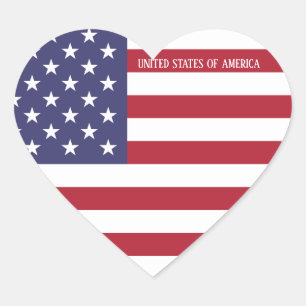 Sticker Cœur Drapeau USA Splendid Patriotic